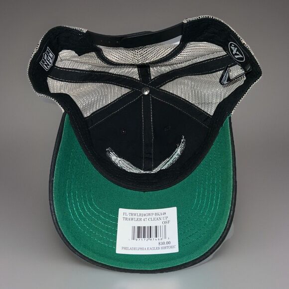 Philadelphia Eagles ‘47 Brand Trawler Clean Up Snapback Hat - Picture 3 of 7
